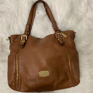Michael Kors saddle leather bag satchel